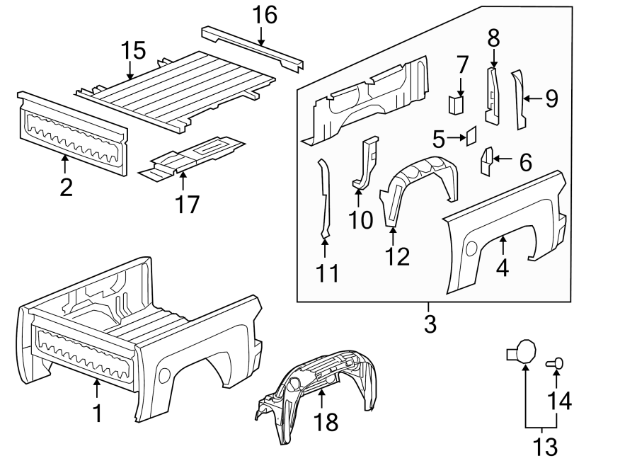 25871808 - Chevrolet Truck Bed Panel. 6.5 FT BOX, GMC | Island GM