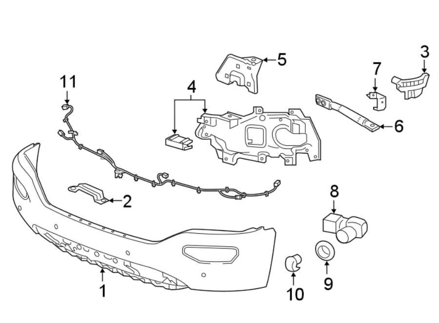 23243500 - Chevrolet Bumper Face Bar (Front). 2016-19, BUMPER